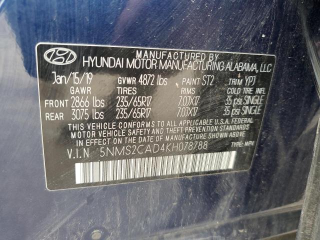 2019 HYUNDAI SANTA FE S - 5NMS2CAD4KH078788