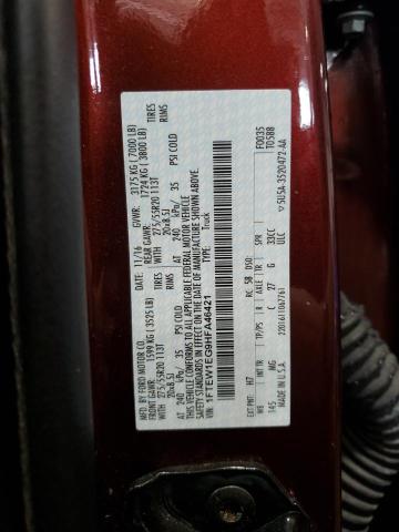 2017 FORD F150 SUPER - 1FTEW1EG9HFA46421