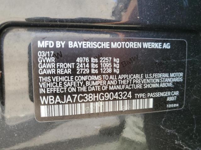 VIN WBAJA7C38HG904324 2017 BMW 5 Series, 530 XI no.12