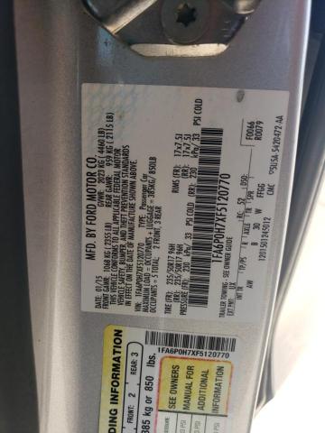 VIN 1FA6P0H7XF5120770 2015 Ford Fusion, SE no.12