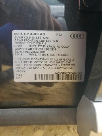 VIN WA1ABAFY5P2064707 2023 Audi Q5, Premium 40 no.13