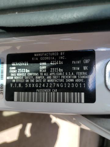 2022 KIA K5 LX - 5XXG24J27NG123011