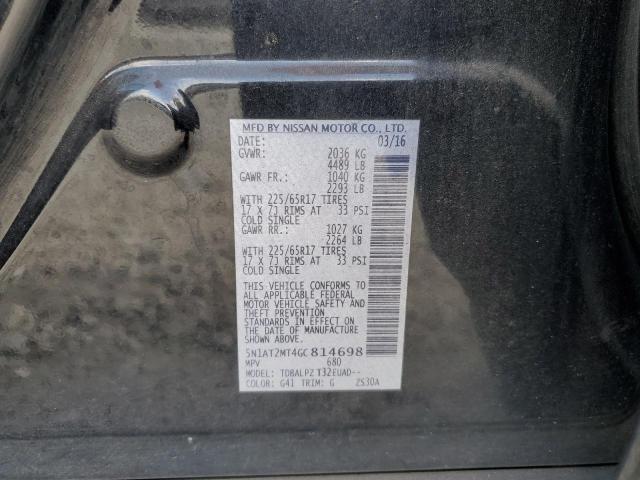 2016 NISSAN ROGUE S - 5N1AT2MT4GC814698