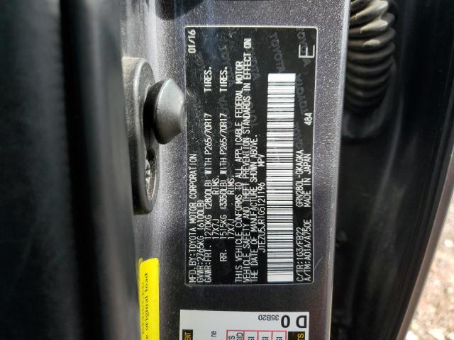 2016 TOYOTA 4RUNNER SR - JTEZU5JR1G5121196