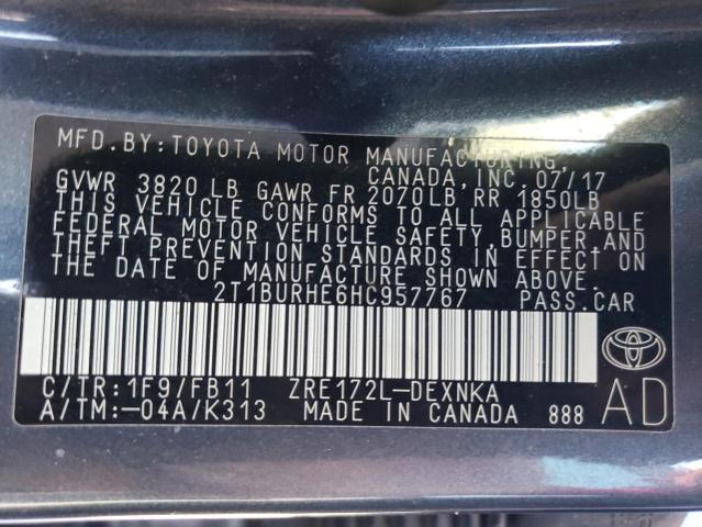 2017 TOYOTA COROLLA L - 2T1BURHE6HC957767