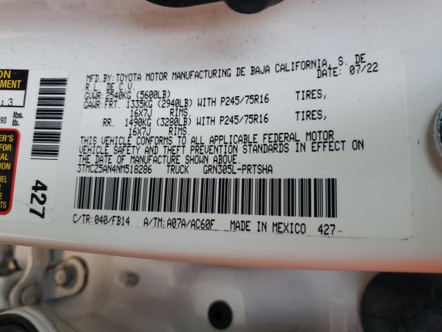 2022 TOYOTA TACOMA DOU - 3TMCZ5AN4NM518286