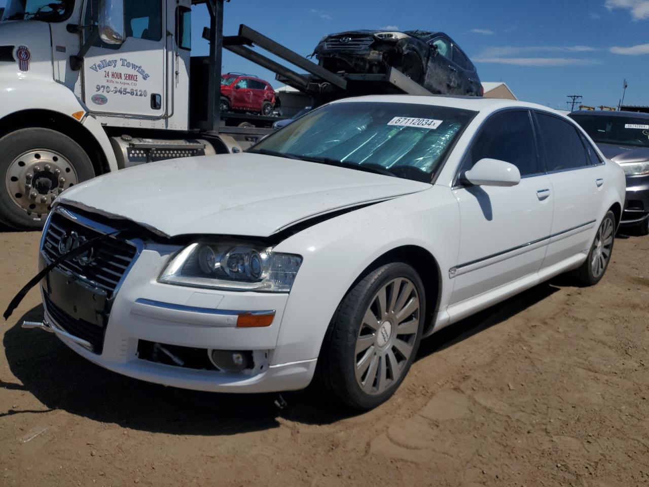 AUDI A8 L QUATT 2007 white  gas WAUMV44EX7N011386 photo #1