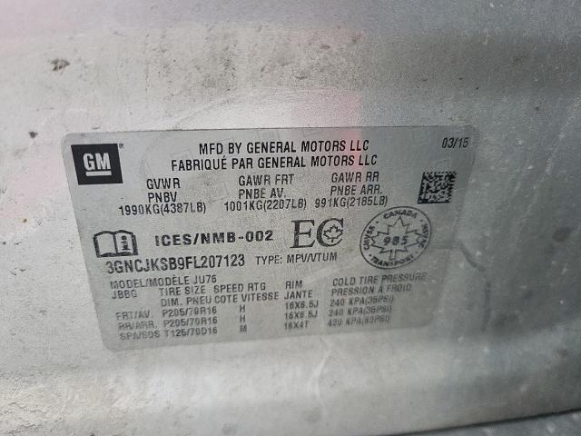 2015 CHEVROLET TRAX LS - 3GNCJKSB9FL207123