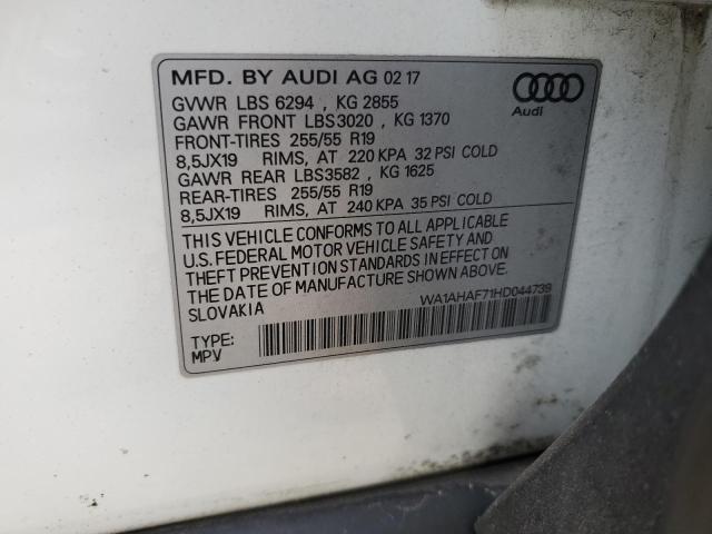 2017 AUDI Q7 PREMIUM - WA1AHAF71HD044739
