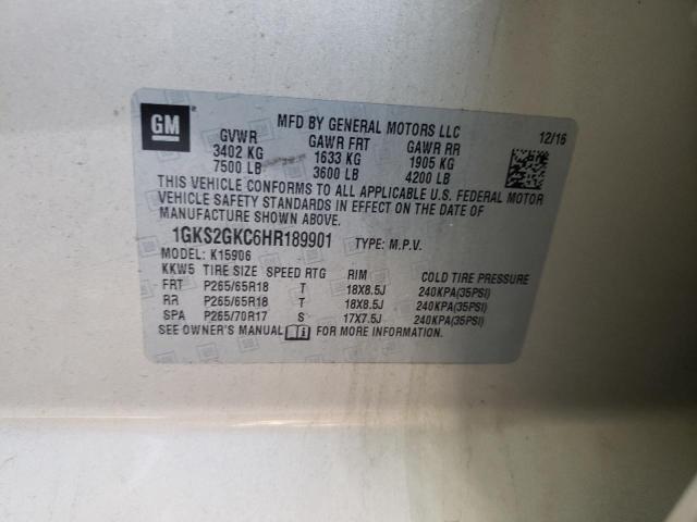 2017 GMC YUKON XL K - 1GKS2GKC6HR189901