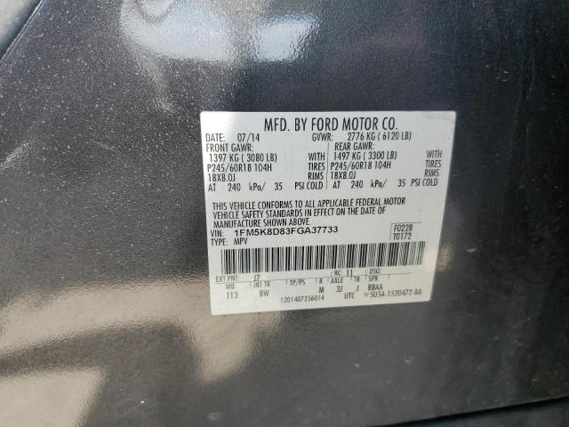 2015 FORD EXPLORER X - 1FM5K8D83FGA37733