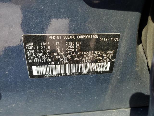 2023 SUBARU LEGACY SPO 4S3BWGG66P3005920