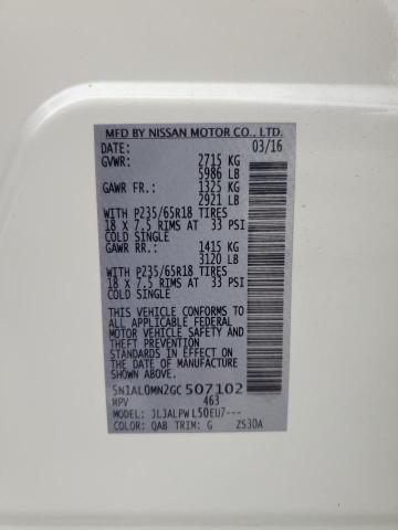 2016 INFINITI QX60 - 5N1AL0MN2GC507102