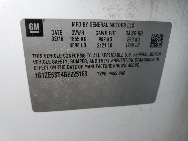 2016 CHEVROLET MALIBU LT 1G1ZE5ST4GF225163