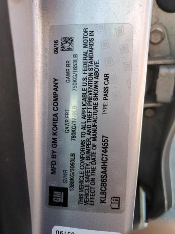 2017 CHEVROLET SPARK LS - KL8CB6SA4HC744557