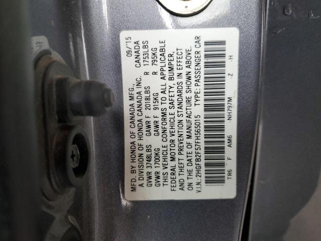 2015 HONDA CIVIC LX - 2HGFB2F57FH565015