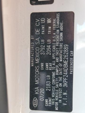 2021 KIA FORTE FE - 3KPF24AD8ME262889