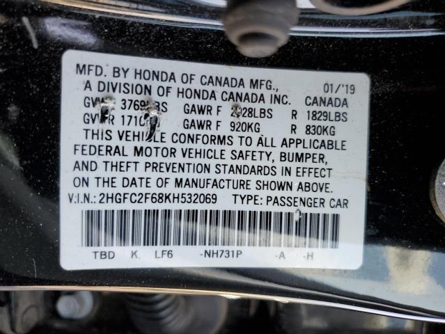 2019 HONDA CIVIC LX - 2HGFC2F68KH532069