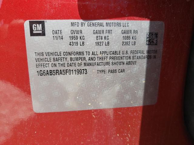 2015 CADILLAC ATS LUXURY - 1G6AB5RA5F0119973