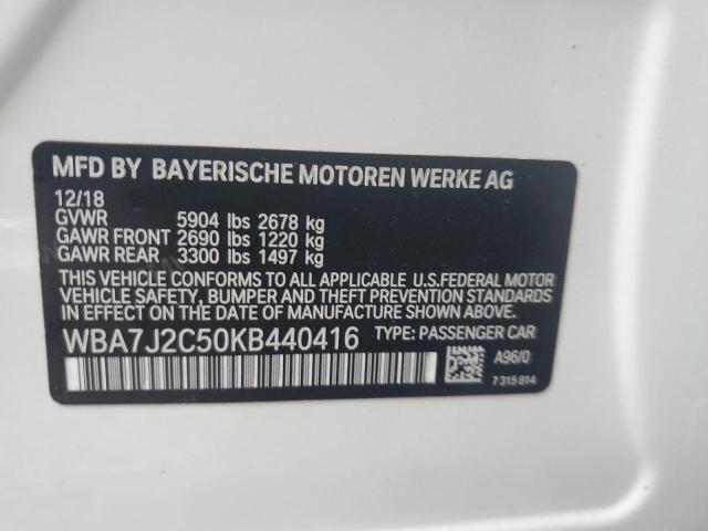 VIN WBA7J2C50KB440416 2019 BMW 7 Series, 740 XE no.12