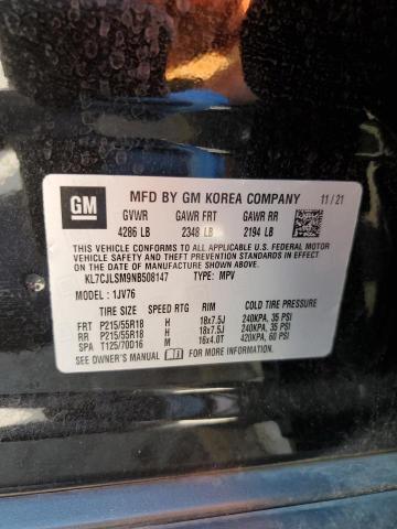 2022 CHEVROLET TRAX 1LT - KL7CJLSM9NB508147