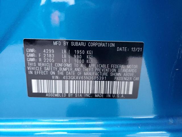 2022 SUBARU IMPREZA PR - 4S3GKAV65N3605391