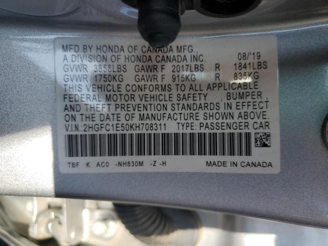 2019 HONDA CIVIC SI - 2HGFC1E50KH708311