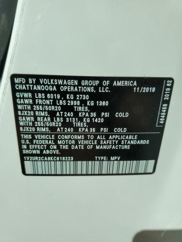 2019 VOLKSWAGEN ATLAS SE - 1V2UR2CA8KC618223