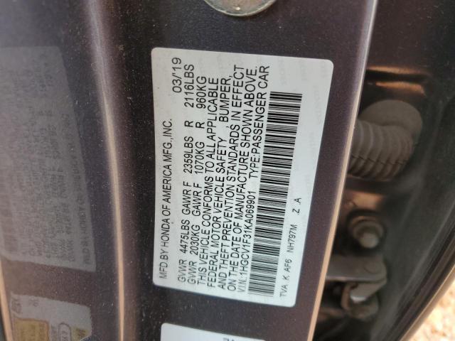 2019 HONDA ACCORD SPO - 1HGCV1F31KA069901