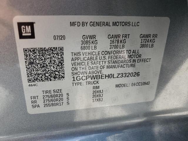 2020 CHEVROLET SILVERADO - 1GCPWBEH0LZ332026