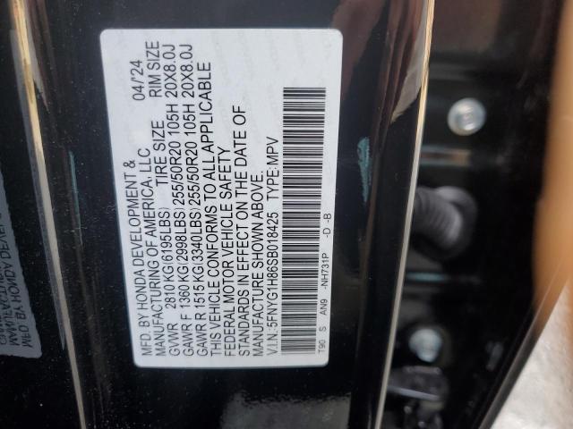 VIN 5FNYG1H86SB018425 2025 HONDA PILOT no.13