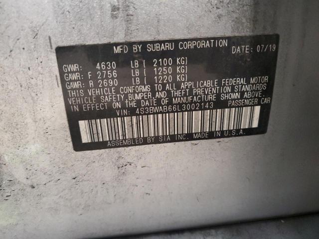 2020 SUBARU LEGACY 4S3BWAB66L3002143
