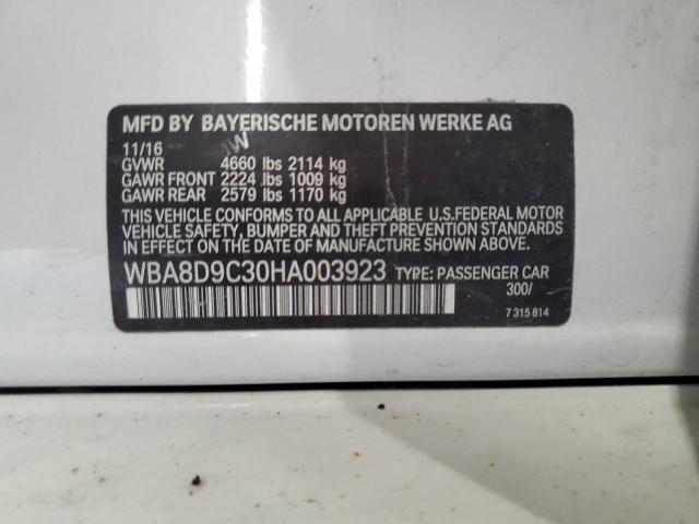 2017 BMW 330 XI - WBA8D9C30HA003923
