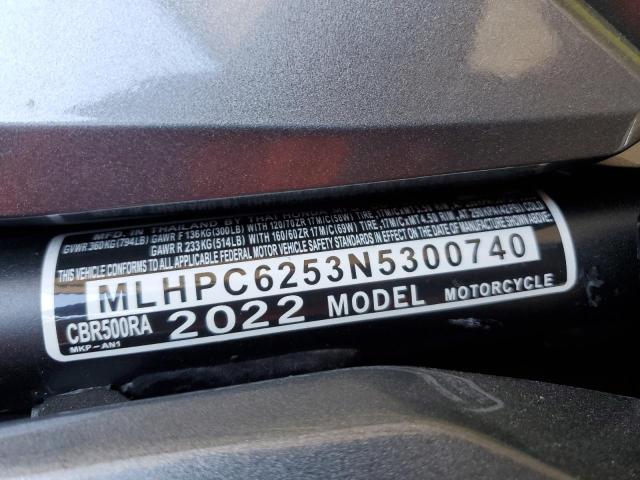 2022 HONDA CBR500 RA MLHPC6253N5300740