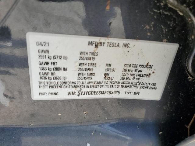 2021 TESLA MODEL Y - 5YJYGDEE8MF183925