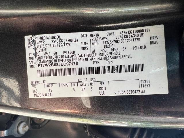 2018 FORD F250 SUPER 1FT7W2B68JEC97176  69495054