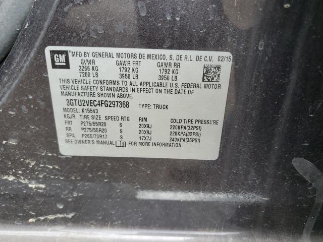 VIN 3GTU2VEC4FG297368 2015 GMC Sierra, K1500 Slt no.12