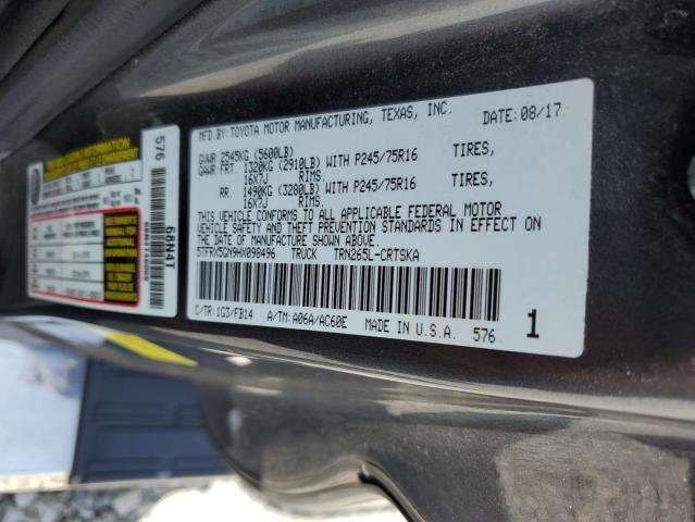 VIN 5TFRX5GN9HX098496 2017 Toyota Tacoma, Access Cab no.13