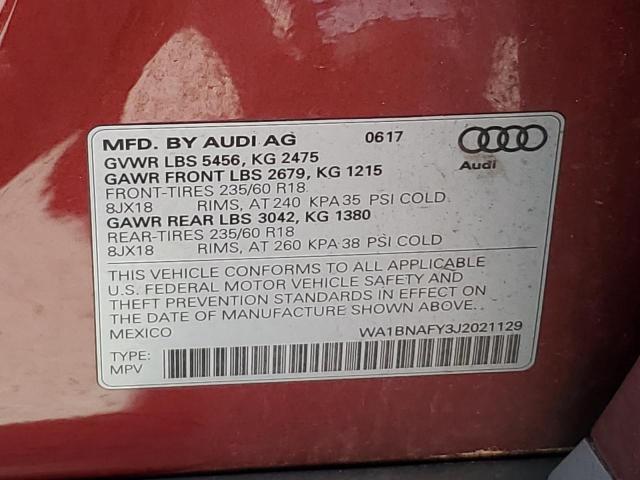 2018 AUDI Q5 PREMIUM - WA1BNAFY3J2021129