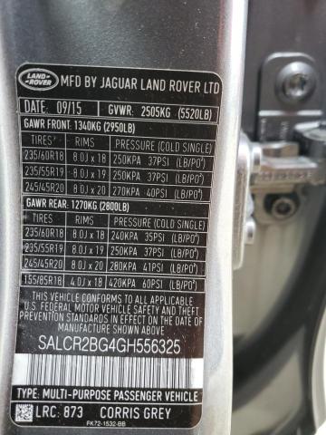 VIN SALCR2BG4GH556325 2016 Land Rover Discovery, Hse no.13