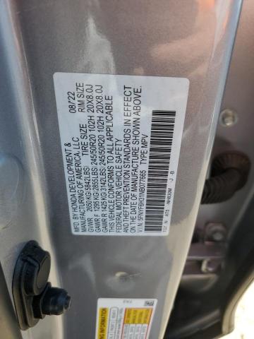 2022 HONDA PILOT SPOR 5FNYF6H31NB077665