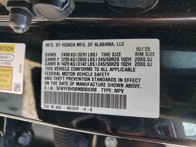 2021 HONDA PASSPORT E - 5FNYF8H58MB004398