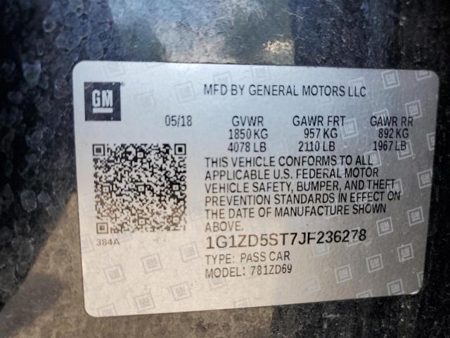 2018 CHEVROLET MALIBU LT - 1G1ZD5ST7JF236278