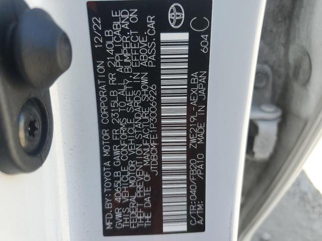 2023 TOYOTA COROLLA LE - JTDBCMFE1P3006926