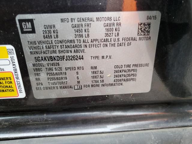 2015 BUICK ENCLAVE - 5GAKVBKD9FJ326244