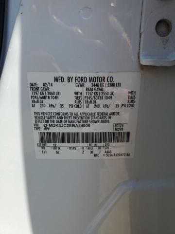 VIN 2FMDK3JC2EBA44606 2014 Ford Edge, Sel no.13