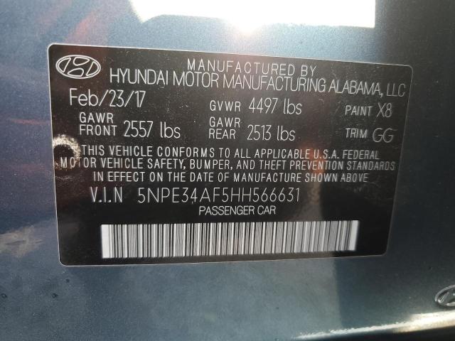 2017 HYUNDAI SONATA SPO - 5NPE34AF5HH566631