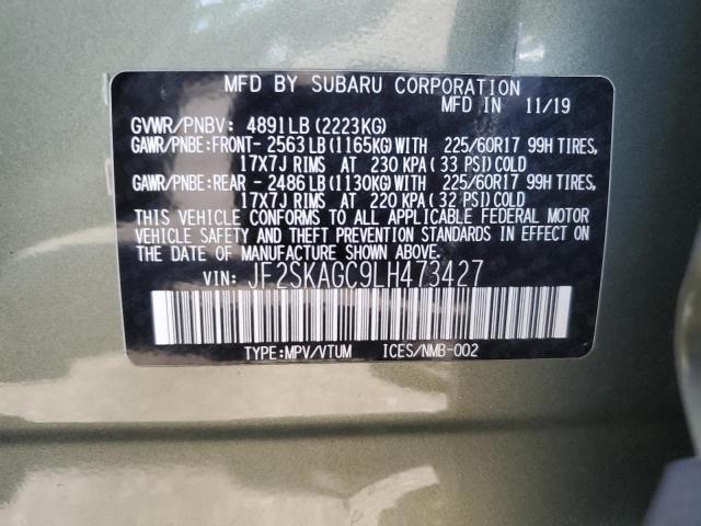 2020 SUBARU FORESTER P - JF2SKAGC9LH473427