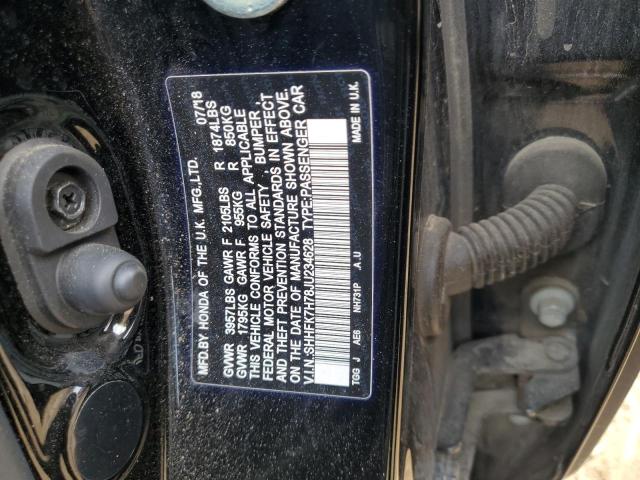 2018 HONDA CIVIC EXL - SHHFK7H78JU234628