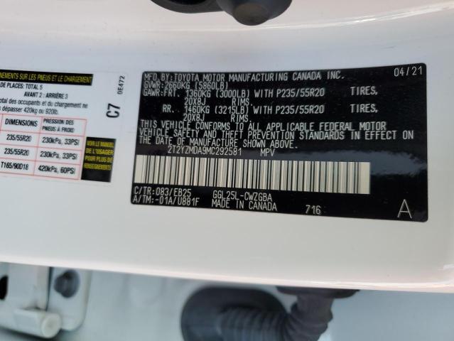 2021 LEXUS RX 350 F S 2T2YZMDA9MC292581